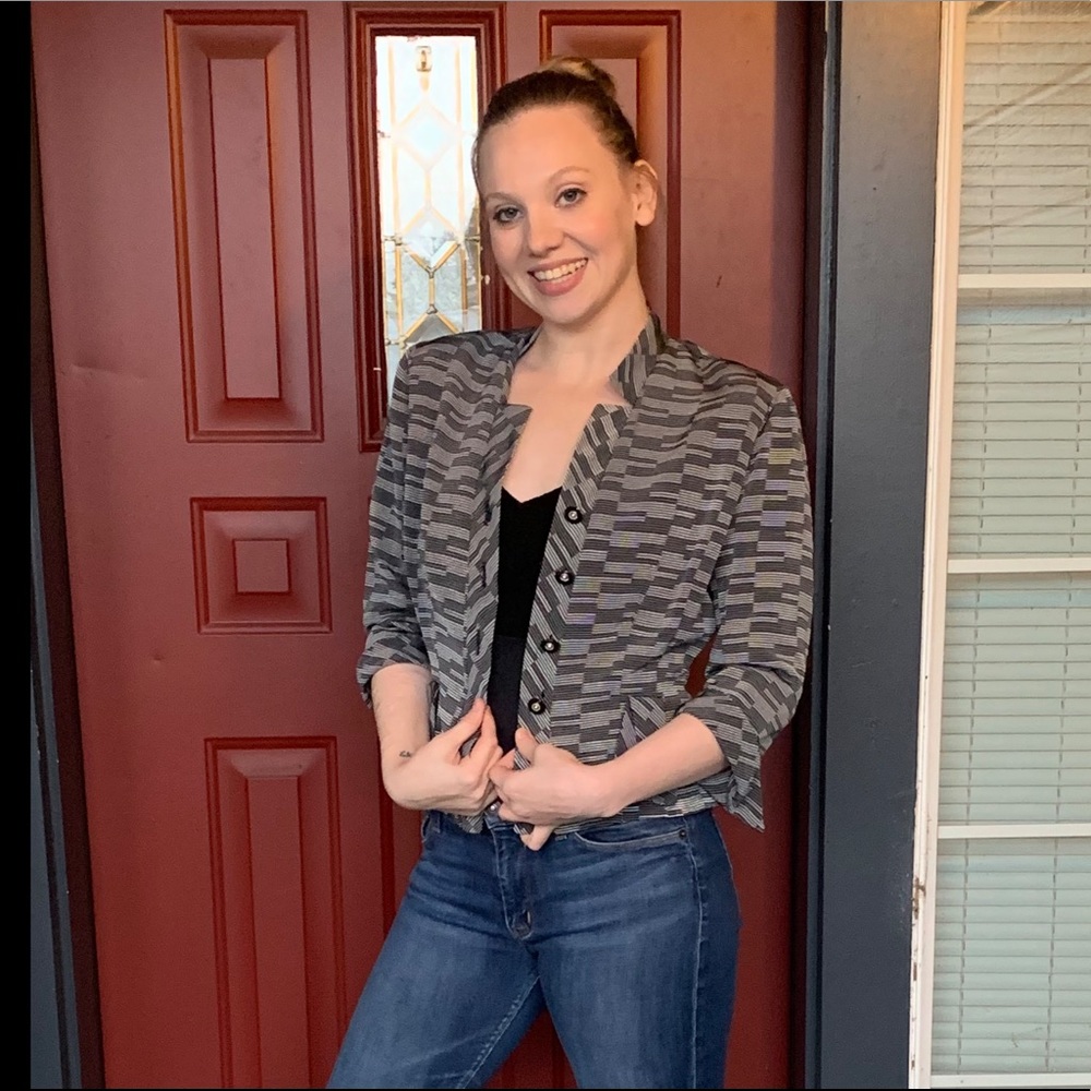40s Art Deco Unique Textured Mad Men Jacket
